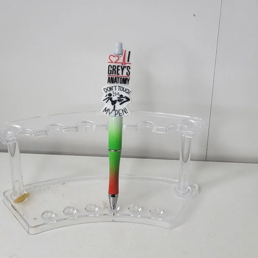 Focal Funny Beaded Pen I Love Grey's Anatomy Don't Touch My Pen Heart